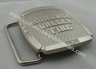 3D Double Sided Metal Buckle with Anti Gold, Mat Gold, Mat Nickel, Misty Nickel Plating for Morongo Valley Fire