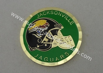 Diamond Cut Edge Jacksonville Jaguars Personalized Coins By Die Struck and Gold Plating