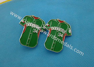 Green Color Soft Enamel Lapel Pins ,  Iron Trading Pins For Business Promotion