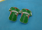 Green Color Soft Enamel Lapel Pins ,  Iron Trading Pins For Business Promotion